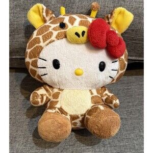 Hello Kitty 10” Giraffe Costume Zoo Animal Plush Doll Stuffed Toy Sanario Rare.